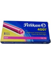 Ανταλλακτικό στυλό Pelikan - μακρύ, 5 τεμάχια, ροζ
