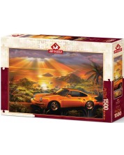 Παζλ Art Puzzle 1500 κομμάτια - Κίτρινη Porsche -1