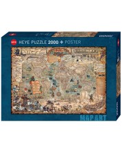 Παζλ Heye 2000 κομμάτια - Πειρατικός χάρτης του κόσμου 
