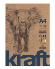 Μπλοκ ζωγραφικής Drasca Elephant - kraft, 50 φύλλα, Α4 -1