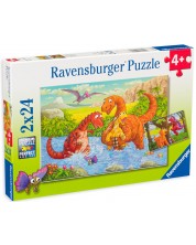 Παζλ Ravensburger 2 x 24 κομμάτια - Δεινόσαυροι, είδος 2 -1