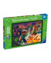 Παζλ Ravensburger 100 τεμαχίων XXL- Τέρατα του Minecraft