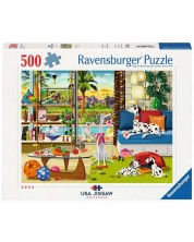 Παζλ Ravensburger  500 κομμάτια - Τα κατοικίδια του Παλμ Σπρινγκς