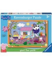 Παζλ δαπέδου Ravensburger  24 κομμάτια - Η Πέπα και οι φίλες της παίζουν κλαμπ -1