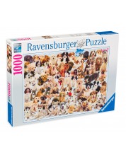 Παζλ Ravensburger 1000 κομμάτια - Κολάζ με σκύλους