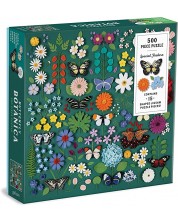 Παζλ Galison από 500 κομμάτια - Άνθη και πεταλούδες