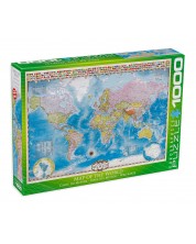 Παζλ Eurographics 1000 κομμάτια – Παγκόσμιος χάρτης  -1