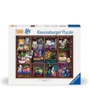 Παζλ Ravensburger 500 κομμάτια  - Μικρές γάτες και παχύφυτα -1