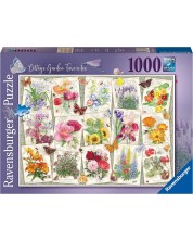 Παζλ Ravensburger 1000 κομμάτια - Λουλούδια κήπου -1