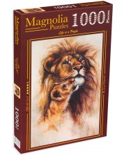 Παζλ Magnolia 1000 κομμάτια - Λιοντάρι και λιονταράκι -1