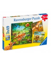 Παζλ  Ravensburger  3 x 49 κομμάτια - Το ζωικό βασίλειο