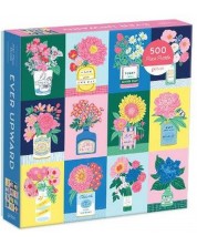 Παζλ Galison 500 κομμάτια - Κολάζ με λουλούδια -1