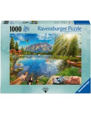 Παζλ Ravensburger 1000 κομμάτια - Ζωή στη λίμνη -1