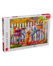Παζλ Trefl 500 κομμάτια - σκύλος με ποδήλατο -1