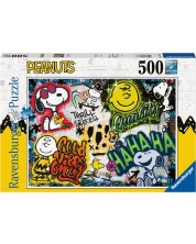 Παζλ Ravensburger 500 κομμάτια - Peanuts: Γκράφιτι -1