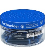 Σετ κασέτες πένας Schneider - Μπλε, σε βάζο, 30 τεμάχια -1