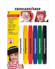 Παστέλ βαφές προσώπου Eberhard Faber - 6 χρώματα, με απλικατέρ