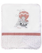 Βαμβακερή κουβέρτα με γέμιση  Bambino Casa - Paris, Rosa, 80 х 85 cm -1