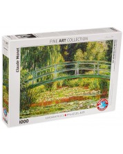 Παζλ Eurographics 1000 κομμάτια – Η γιαπωνέζικη γέφυρα/ Νούφαρα,  Claude Monet