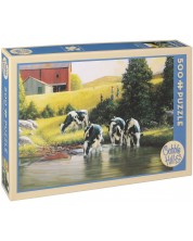 Παζλ Cobble Hill 500 κομμάτια - Αγελάδες Χολστάιν, Douglas Laird -1