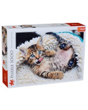 Παζλ Trefl 1000 κομμάτια - Ευτυχισμένο γατάκι  -1