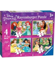 Παζλ Ravensburger 4 σε 1 - Πριγκίπισσες της Disney II -1