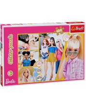 Παζλ με γκλίτερ Trefl 100 κομμάτια - Barbie 