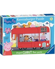 Παζλ δαπέδου Ravensburger  24 κομμάτια - Η Peppa Pig σε λεωφορείο του Λονδίνου