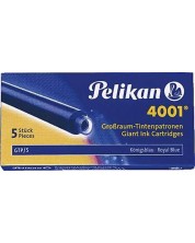 Ανταλλακτικό στυλό Pelikan - μακρύ, 5 τεμάχια, μπλε