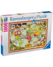 Παζλ Ravensburger από 1000 κομμάτια - Γεωγραφικός χάρτης