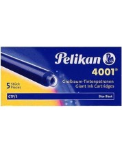 Ανταλλακτικό στυλό Pelikan - μακρύ, 5 τεμάχια, σκούρο μπλε