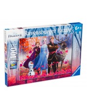 Παζλ Ravensburger 100 XXL κομμάτια - Ψυχρά κι ανάποδα 2, Η μαγεία του δάσους -1