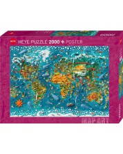 Παζλ Heye 2000 κομμάτια  - Γεωγραφικός χάρτης