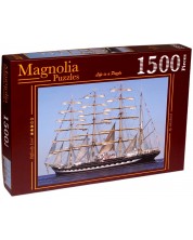 Παζλ Magnolia  1500 κομμάτια - Μεγάλο εμπορικό πλοίο