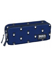 Σχολική κασετίνα ορθογώνια BackUP B13 - Blue Owl, 2 τμήματα