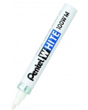 Μόνιμος  μαρκαδόρος Pentel White X100W - 3,9 mm, λευκός