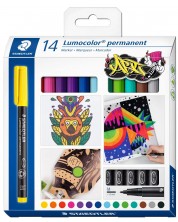Μόνιμοι μαρκαδόροι Staedtler Lumocolor - 14 χρώματα -1