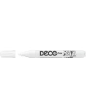 Μαρκαδόρος διαρκής Ico Deco-Στρογγυλή μύτη,Λευκός -1