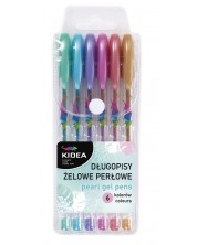 Στυλό μαργαριταριού gel  Kidea - 6 χρώματα -1