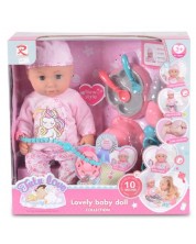 Κούκλα που κατουρεί  Moni Toys Με ροζ ρούχα, 36 εκ -1