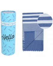 Πετσέτα θαλάσσης σε κουτί Hello Towels - Malibu, 100 х 180 cm,100% βαμβάκι, μπλε