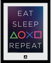 Αφίσα με κορνίζα GB eye Games: PlayStation - Eat, Sleep, Repeat	