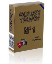Πλαστικά τραπουλόχαρτα  Golden Trophy - μπλε πλάτη -1