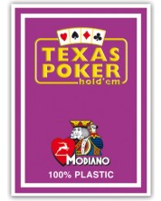 Πλαστικές κάρτες πόκερ Texas Poker - μωβ πλάτη -1