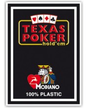Πλαστικές κάρτες πόκερ Texas Poker - μαύρη πλάτη -1
