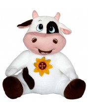 Λούτρινο παιχνίδι Amek Toys -Αγελάδα με λουλούδι,48 сm