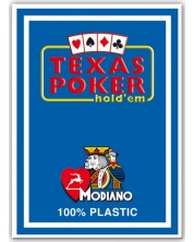 Πλαστικές κάρτες πόκερ Texas Poker - μπλε πλάτη