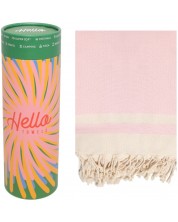 Πετσέτα θαλάσσης σε κουτί  Hello Towels - New Collection, 100 х 180 cm, 100% βαμβάκι, ροζ-μπεζ