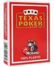 Πλαστικές κάρτες πόκερ Texas Poker - κόκκινη πλάτη