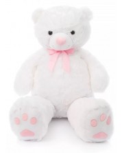 Λούτρινο αρκουδάκι  Tea Toys - 100 cm, με  ροζ κορδέλα